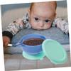 CIMAXIC 2 Sets Food Bowls with Suction Base and Lids Unbreakable PP Material Feeding Bowls with Spoon and Straw Non-slip Portable Tableware for Dishwasher Safe and Easy to Clean view 4