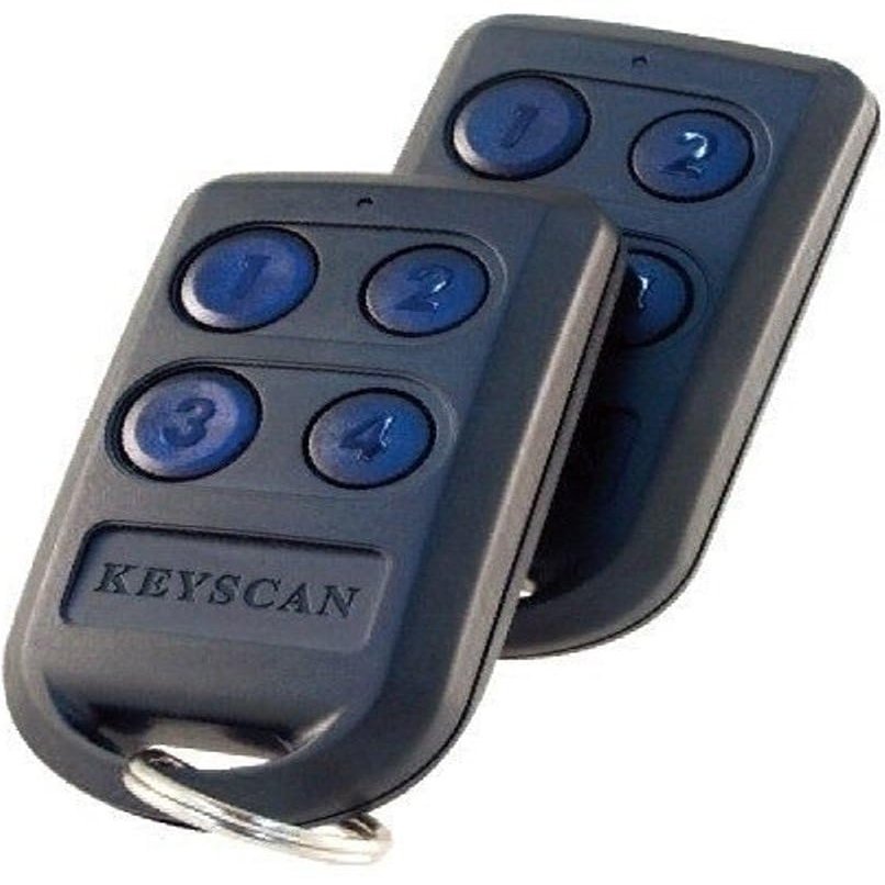 Keyscan K-TX2-1KB 4-Button Wireless RF Transmitter for use with Keyscan SRK Readers for use in Multihousing/Lodging Integrated Applications, 13.56MHz Frequency Transmitter Fobs from Up to 200 Feet