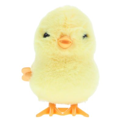 BRIGHTFUFU Cute Wind-up Animal Plaything Portable Easter Chick Plush Clockwork Jumping Chick Party Favor Spring Mechanism Classroom Reward