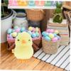 BRIGHTFUFU Cute Wind-up Animal Plaything Portable Easter Chick Plush Clockwork Jumping Chick Party Favor Spring Mechanism Classroom Reward view 4