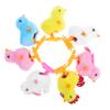 BCOATH 7pcs Wind Up Jumping Chick Plush Easter Basket Fillers Hopping Bunny and Rooster Safe Soft Plush for Egg Hunt Party Favor view 1