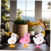 BCOATH 7pcs Wind Up Jumping Chick Plush Easter Basket Fillers Hopping Bunny and Rooster Safe Soft Plush for Egg Hunt Party Favor view 4