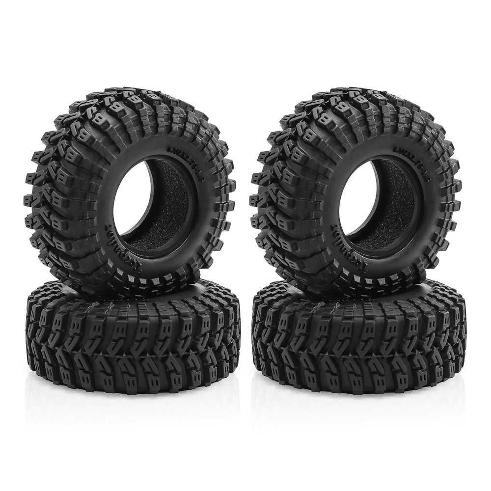 RC Car Tyres Wheels For SCX24 For TRX4M 1/24 1/18 4pcs 1.3 In Wheels Soft Sticky Rubber Tires RC Crawler Car Accessories And Upgrades Replacement And Repair
