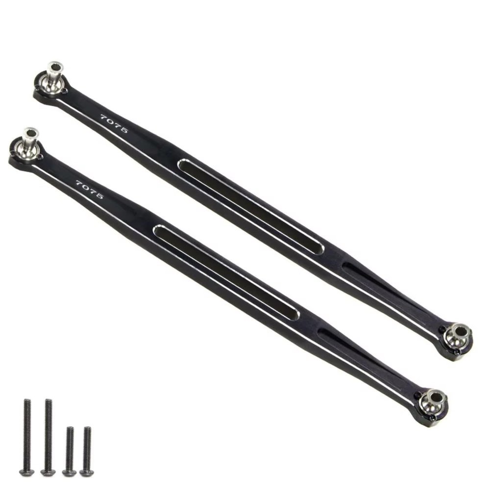 Rc Parts For TRAXXAS 1/5 For X-MAXX For WideMaxx 8S For XRT 1/6 2pcs Metal Toe Links 202.5mm Link Rod Linkage 7897 RC Car Upgrade Parts(Black)
