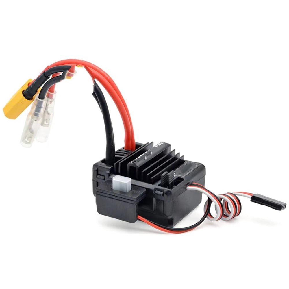 RC ESC Controller For 1/10 1/12 60A 80A Brushed ESC Electronic Speed Controller 2 3S LiPo RC Car Crawler Truck With 3-Slot 550 Motors(80A Brushed ESC)