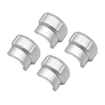 For ARRMA 1/7 1/8 4PCS Aluminum Alloy Shock Cap Absorber Protector RC Car Tracked Vehicle Parts And Accessories Upgrade Replacement Use RC Upgrade Parts(Silver)