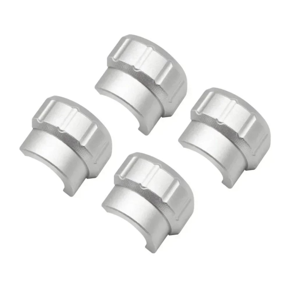 For ARRMA 1/7 1/8 4PCS Aluminum Alloy Shock Cap Absorber Protector RC Car Tracked Vehicle Parts And Accessories Upgrade Replacement Use RC Upgrade Parts(Silver)
