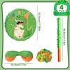 4 In 1 Dinosaur Round Piata, 17.58'' Dinosaur Piata Bundle, Dinosaur Party Decorations Blindfold Dino Birthday Party Stick etc Dino Themed Party Pinata for Dinosaur Party Favors Decorations view 2