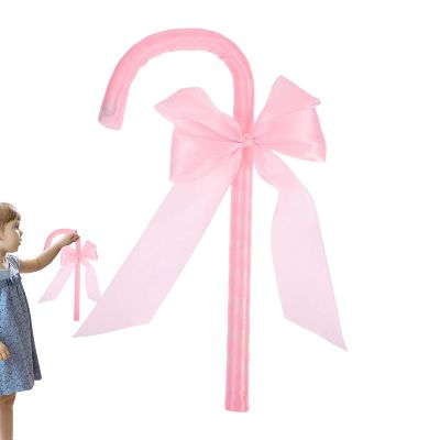 Pink Cane Handheld Prop, Cosplay Pink Cane, Dance Recital Parade Walking Canes Handheld Prop, Multifunctional Performance Props, for Christmas, Halloween, Dress Up Partys, Carnival, 35x15x5cm