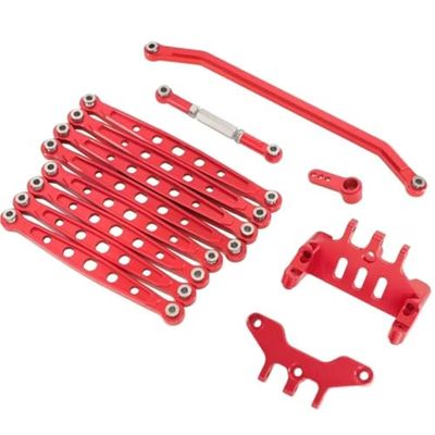Rc Repairs Parts For MN128 86 G500 1/12 Aluminum Alloy Chassis Rod Fixed For Seat Steering Servo Arm Set Remote Control Car Accessories(Red)