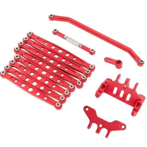 Rc Repairs Parts For MN128 86 G500 1/12 Aluminum Alloy Chassis Rod Fixed For Seat Steering Servo Arm Set Remote Control Car Accessories(Red)