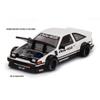 1:64 Diecast Model Car Compatible with Toyota AE86 Sprinter Trueno Kaido Street V1 White Limited Edition by Kaido House x Mini GT KHMG180 view 3