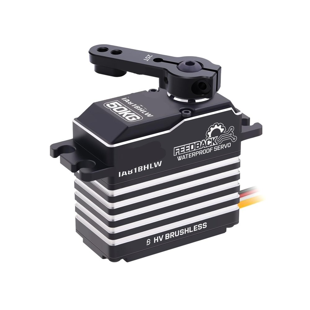 50KG Ultra-Large Torque Analog Feedback servo IA81BHLW high-Pressure Steel Gear programmable Waterproof brushless Steering Remote Control servo Motor(IA81BHLW set1)