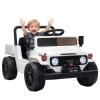 12V Ride on Toys, Licensed Toyota Kids Ride on Truck, Toddlers Ride on Car with Remote Control, Electric Car for Kids with Truck Bed Storage, Smooth Start, Music, Bluetooth, Suspension, White view 1