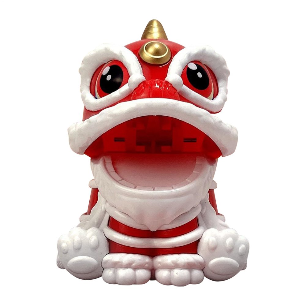 Solar Lion Dance Toy Car Dashboard Decoration, Chinese Wealth Auspicious Lion Dance Model Moving Head Dancer Car Interior Accessories Ornaments Desk Decor Crafts