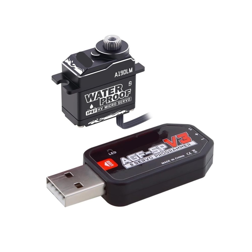 A19DLM 18g Ultra High Speed Waterproof HV 4KG Digital Remote Control Servo for 1/18 1/8 Scale(A19DLM Set1)
