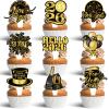 2026 New Year Cake Topper, 36Pcs Black Gold Elegant Cupcake Toppers for New Year's Eve Party Decoration Supplies view 1