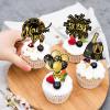 2026 New Year Cake Topper, 36Pcs Black Gold Elegant Cupcake Toppers for New Year's Eve Party Decoration Supplies view 4