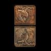 7 in 1 Spinner Metal DND Dice Set subitable for Dungeons & Dragons Hand-Carved Dragon Design in Magnetic Iron Box Copper view 2