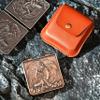 7 in 1 Spinner Metal DND Dice Set subitable for Dungeons & Dragons Hand-Carved Dragon Design in Magnetic Iron Box Copper view 4