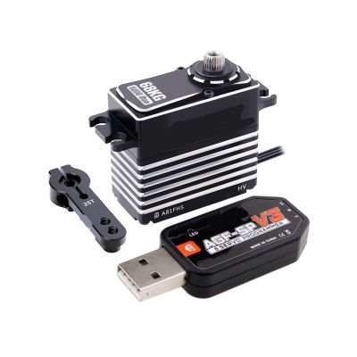 Programmable Servo A81FHS 68KG Monster Torque Digital Brushless Remote Control Servo Suitable for 1/5 1/8 1/10 Scale(A81FHS 68kg Set1)