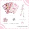 JINGSEN Cute Case Insert Cards Set for Kindle,6 Book-Themed Designs with Charms Set for Kindle and USB-C Dust Plugs,for 11th/12th Generation,6.8 x 4.8 inches(Pink) view 2
