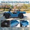 12V Ride on Toys, Licensed Toyota Kids Ride on Truck, Toddlers Ride on Car with Remote Control, Electric Car for Kids with Truck Bed Storage, Smooth Start, Music, Bluetooth, Suspension, Blue view 2