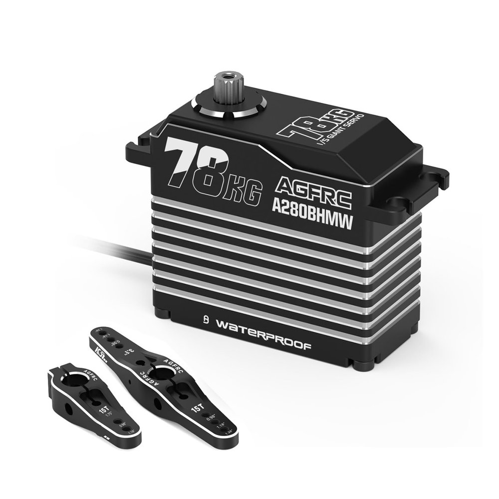 1/5 Scale Giant servo A280BH 78KG high Torque Steel Gear programmable Digital brushless servo(A280BHMW)
