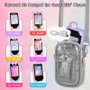 Tanmqin Kids Smart Phone Case for KOKODI/for Luyiilo/for Luoba/for Yosfeng/for WEOLULI and More, Glitter Powder Bag with Removable Shoulder Strap Fits Toddler Phone Data Cables SD Cards - Grey view 3