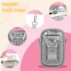 Tanmqin Kids Smart Phone Case for KOKODI/for Luyiilo/for Luoba/for Yosfeng/for WEOLULI and More, Glitter Powder Bag with Removable Shoulder Strap Fits Toddler Phone Data Cables SD Cards - Grey view 4