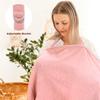 100% Muslin Nursing Cover - Soft Breathable Breastfeeding Cover Up with Arch Neckline & Adjustable Neck Strap, Portable Lightweight Design for Privacy, Pink view 4