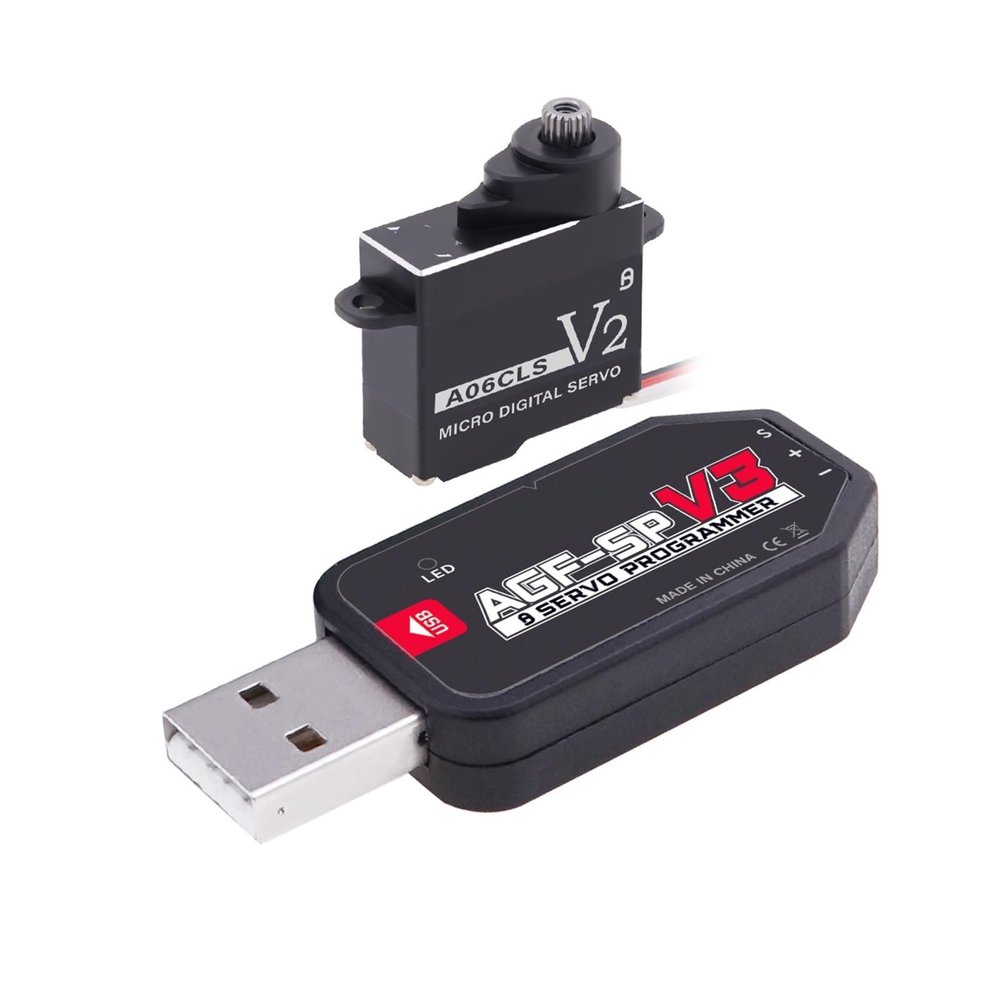 A06CLS V2 Black Aluminum Housing 6g Gear 3KG Digital Coreless Servo(A06CLS 15T JST Set1)