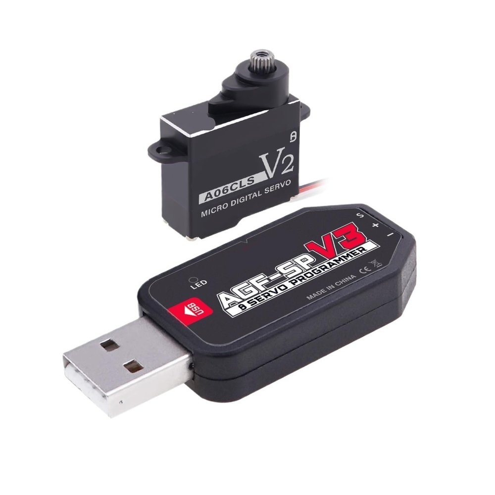 A06CLS V2 7g Gear 0.052 sec Fast 3.0KG Programmable Servo(Combo Set 2)