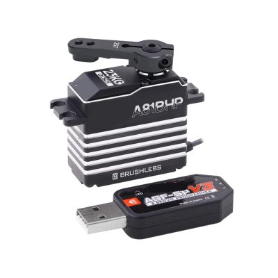 A81BHP 23KG Super High Speed Steel Gear HV Brushless Programmable Standard Steering Servo Suitable for 1/8(A81BHP 23kg Set1)