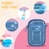 Tanmqin Kids Smart Phone Case for KOKODI/for Luyiilo/for Luoba/for Yosfeng/for WEOLULI and More, Glitter Powder Bag with Removable Shoulder Strap Fits Toddler Phone Data Cables SD Cards - Blue view 4