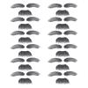 LOGOFUN 12Sets Realistic Self Adhesive Fake Beard and Eyebrow Costume Set for Halloween Cosplay Dress Up Party Supplies - Grey White view 1