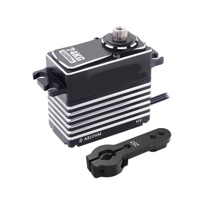 A81FHM 74KG Super Torque HV 4 Pole Brushless Motor Programmable Digital Servo Suitable for 1/8(A81FHM 74kg Servo)