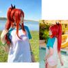 Rapi Cosplay Wig 85CM Burgundy mixed orange long hair Synthetic Wig Game NIKKE Cosplay view 2