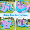 BounBounTime Inflatable Bounce House with Slide, Bouncy Castle for 4 Kids with Blower, 160 x 135 x 70 inches Jumping Bouncer with Ball Pit, Dual Basketball Hoops view 2