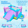 BounBounTime Inflatable Bounce House with Slide, Bouncy Castle for 4 Kids with Blower, 160 x 135 x 70 inches Jumping Bouncer with Ball Pit, Dual Basketball Hoops view 4