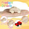24 Sets Valentines Day Crafts Kids, Wooden DIY Car Toys with Heart Watercolor Paint Unfinished Wood Cars for School Family Arts Crafts Party Favors (24) view 3