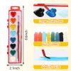 24 Sets Valentines Day Crafts Kids, Wooden DIY Car Toys with Heart Watercolor Paint Unfinished Wood Cars for School Family Arts Crafts Party Favors (24) view 4