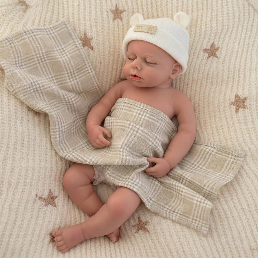 AMZBB 18 Inch Silicone Reborn Baby Doll with Drink & Wet Function Realistic Full Silicone Newborn Baby Doll Boy for Kids, Therapy, Or Gift