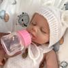 AMZBB 18 Inch Silicone Reborn Baby Doll with Drink & Wet Function Realistic Full Silicone Newborn Baby Doll Boy for Kids, Therapy, Or Gift view 2
