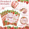 100 Pcs Strawberry Napkins, Strawberry Baby Shower Decorations Napkin Fruit Theme Disposable Cocktail Napkins for Baby Shower Birthday Party view 3