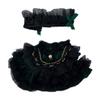 niannyyhouse Plush Doll Clothes, Retro Green Headdress Dress, Stuffed Animal Accessories, Multiple Sizes 10-40cm (15cm-17cm) view 1