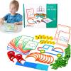 142Pcs Montessori Smart Sticks, Montessori Smart Sticks for Toddlers, Wooden Sticks and Rings Puzzle Game, Montessori Toys Gift for 3 4 5 Years Old Activity Kids Boy Girl (1 Set) view 1