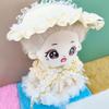 niannyyhouse Plush Doll Clothes Set, Beige Headdress Dress, Stuffed Animal Accessories, 10-40cm Size Range (15cm-17cm) view 4