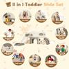 11-in-1 Toddler Slide Playset,Indoor Playground for Kids 1-3 and Toddler Outdoor playset with Golf Set Drawing Set Basketball Hoop, Playground Easy Assembly Bear Theme view 3
