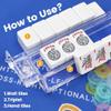 cjc Premium All-in-One Mahjong Racks with Pushers - 4-Piece Modern American Clear Set + 3 Dices, Heavy-Duty Acrylic, No-Assembly for Easy Gameplay, Color view 4